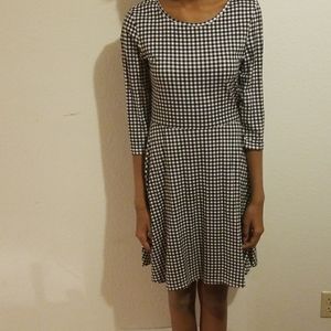 Black and white checkered dress